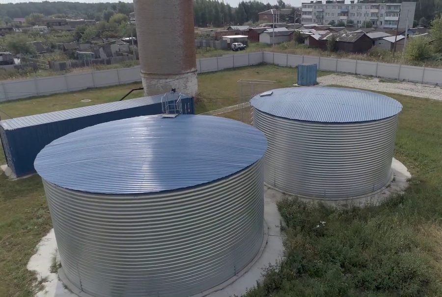 Стальной сборной резервуар 200м3 для питьевой воды. Моульная гибридная емкость.